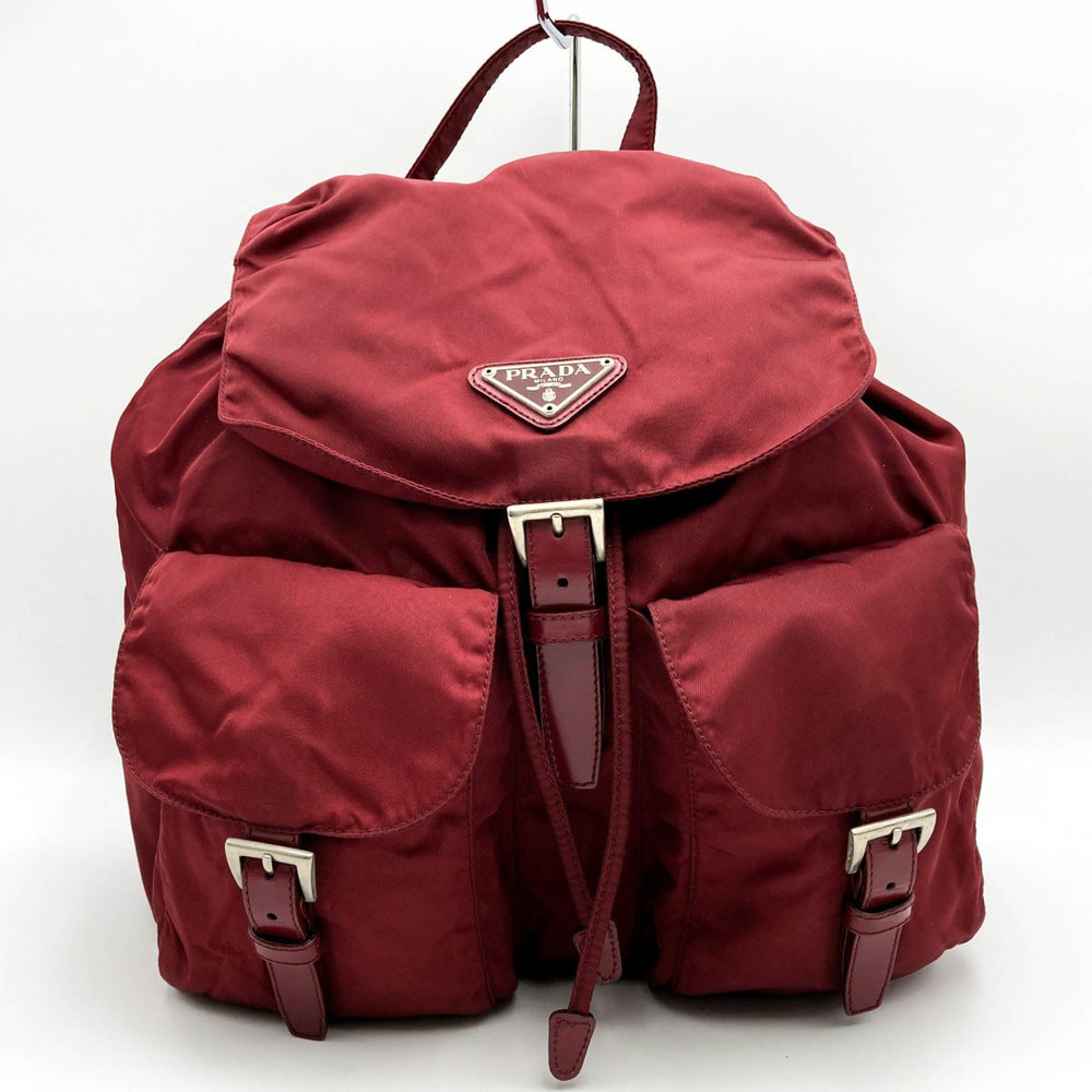Prada Nylon Rucksack Daypack Red - image 1